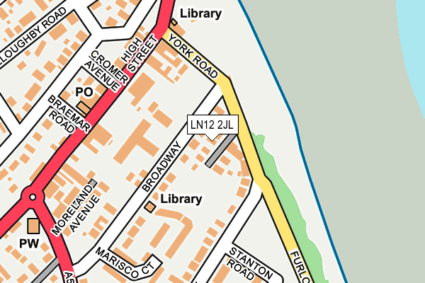 LN12 2JL map - OS OpenMap – Local (Ordnance Survey)