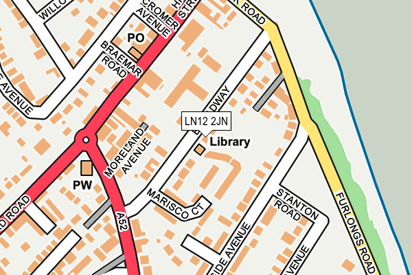 LN12 2JN map - OS OpenMap – Local (Ordnance Survey)