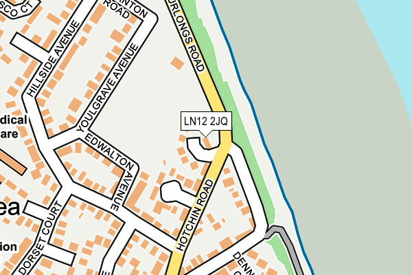 LN12 2JQ map - OS OpenMap – Local (Ordnance Survey)