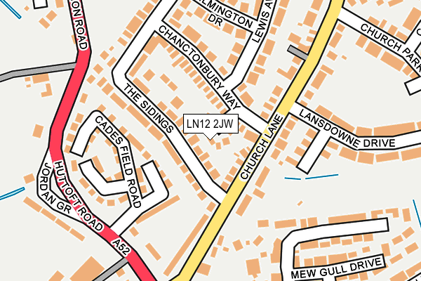 LN12 2JW map - OS OpenMap – Local (Ordnance Survey)