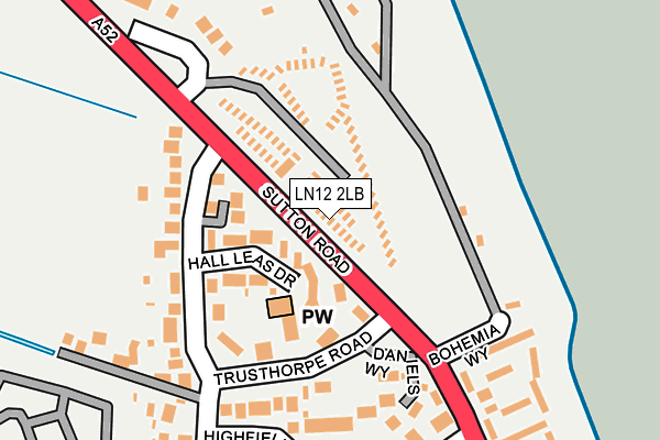 LN12 2LB map - OS OpenMap – Local (Ordnance Survey)