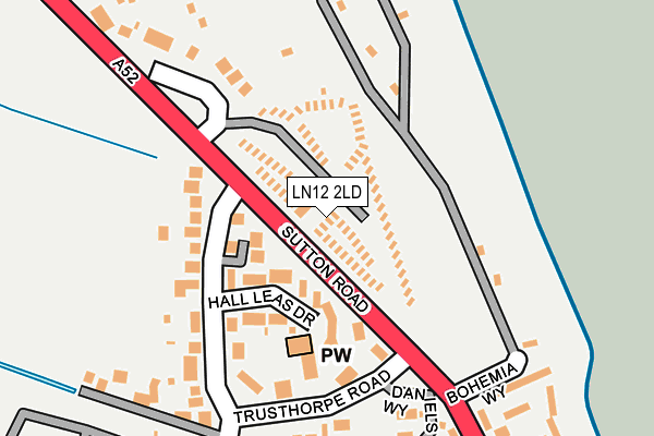 LN12 2LD map - OS OpenMap – Local (Ordnance Survey)