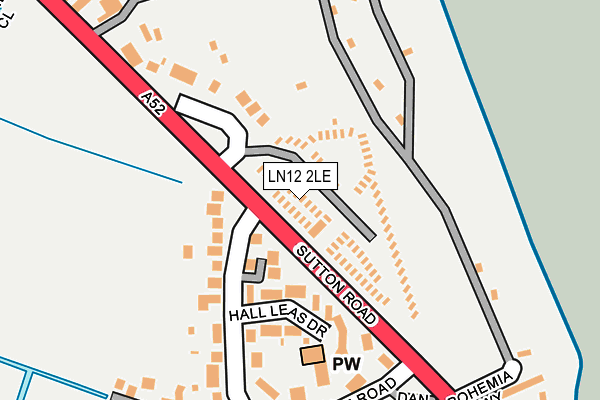 LN12 2LE map - OS OpenMap – Local (Ordnance Survey)