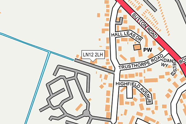 LN12 2LH map - OS OpenMap – Local (Ordnance Survey)