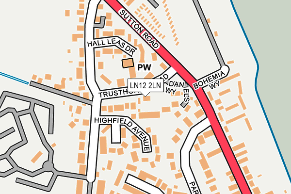 LN12 2LN map - OS OpenMap – Local (Ordnance Survey)