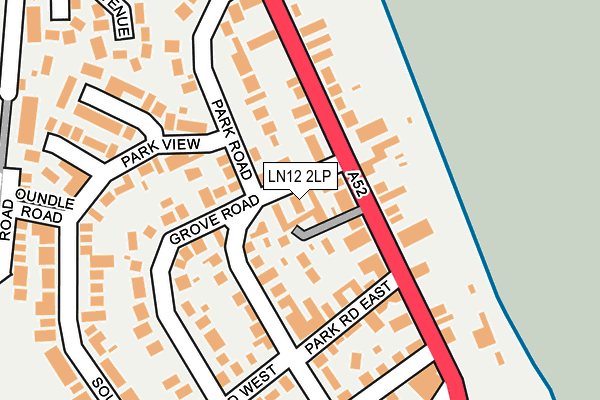 LN12 2LP map - OS OpenMap – Local (Ordnance Survey)