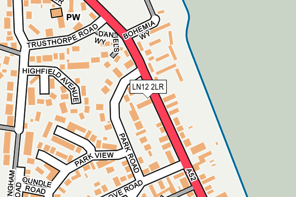 LN12 2LR map - OS OpenMap – Local (Ordnance Survey)