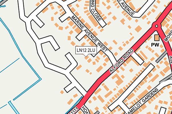 LN12 2LU map - OS OpenMap – Local (Ordnance Survey)