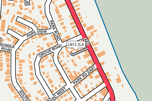 LN12 2LX map - OS OpenMap – Local (Ordnance Survey)