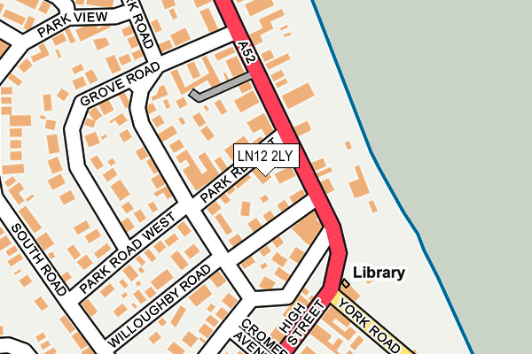 LN12 2LY map - OS OpenMap – Local (Ordnance Survey)