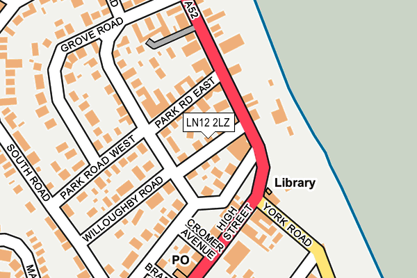 LN12 2LZ map - OS OpenMap – Local (Ordnance Survey)