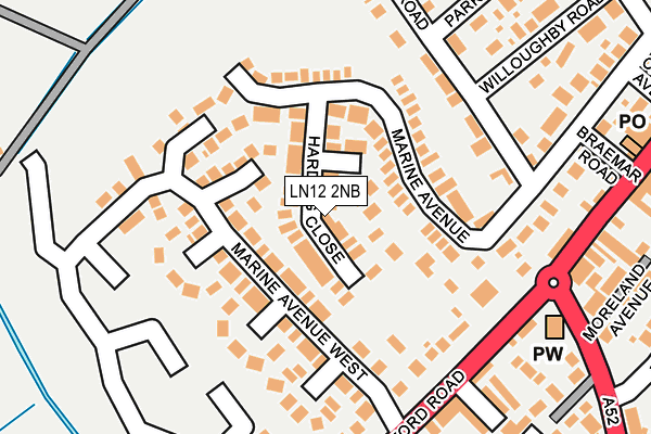 LN12 2NB map - OS OpenMap – Local (Ordnance Survey)