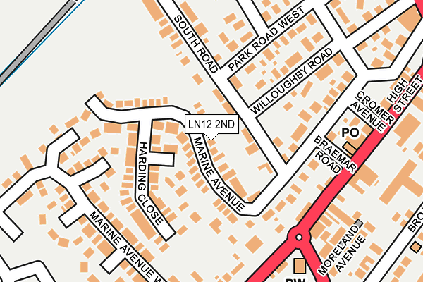 LN12 2ND map - OS OpenMap – Local (Ordnance Survey)