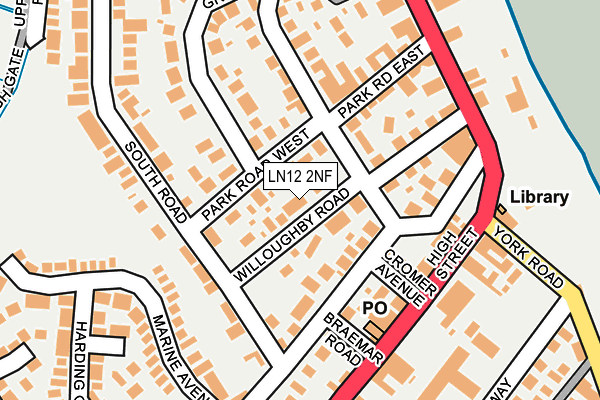 LN12 2NF map - OS OpenMap – Local (Ordnance Survey)
