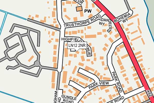 LN12 2NR map - OS OpenMap – Local (Ordnance Survey)