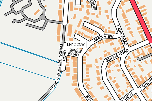 LN12 2NW map - OS OpenMap – Local (Ordnance Survey)