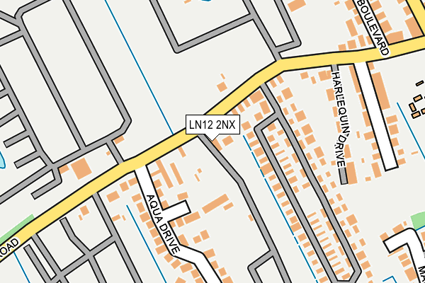 LN12 2NX map - OS OpenMap – Local (Ordnance Survey)