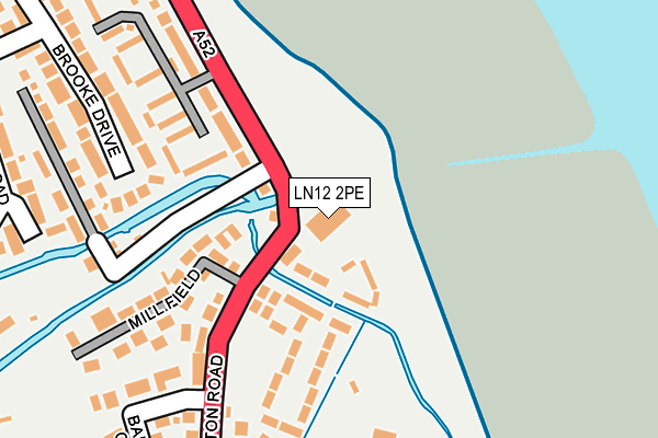 LN12 2PE map - OS OpenMap – Local (Ordnance Survey)