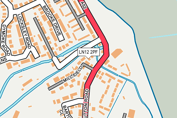 LN12 2PF map - OS OpenMap – Local (Ordnance Survey)