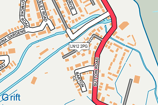 LN12 2PG map - OS OpenMap – Local (Ordnance Survey)