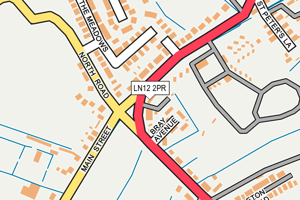 LN12 2PR map - OS OpenMap – Local (Ordnance Survey)