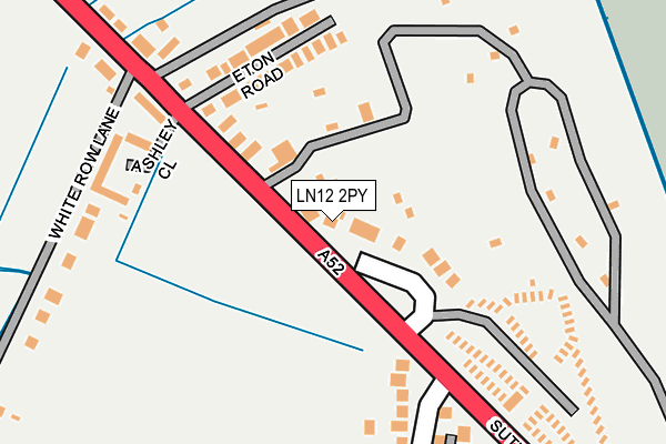LN12 2PY map - OS OpenMap – Local (Ordnance Survey)