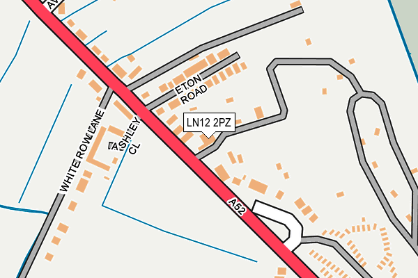 LN12 2PZ map - OS OpenMap – Local (Ordnance Survey)
