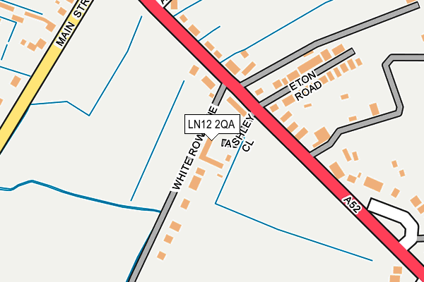 LN12 2QA map - OS OpenMap – Local (Ordnance Survey)