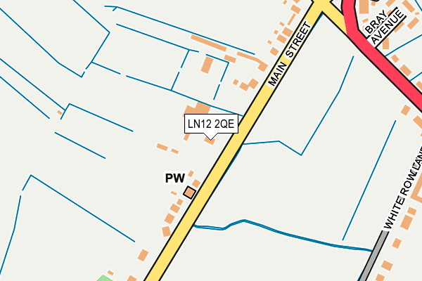 LN12 2QE map - OS OpenMap – Local (Ordnance Survey)