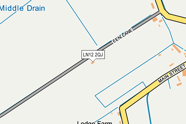 LN12 2QJ map - OS OpenMap – Local (Ordnance Survey)