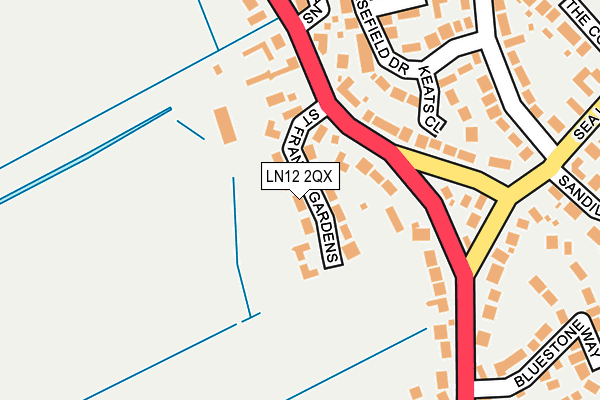 LN12 2QX map - OS OpenMap – Local (Ordnance Survey)