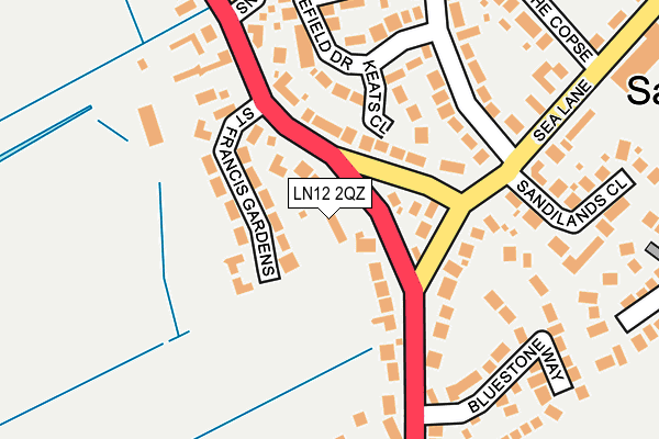 LN12 2QZ map - OS OpenMap – Local (Ordnance Survey)