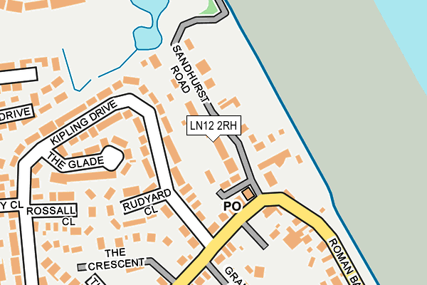 LN12 2RH map - OS OpenMap – Local (Ordnance Survey)