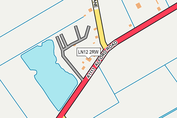 LN12 2RW map - OS OpenMap – Local (Ordnance Survey)