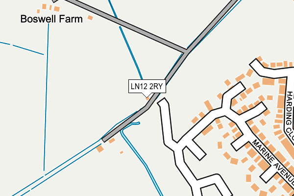 LN12 2RY map - OS OpenMap – Local (Ordnance Survey)