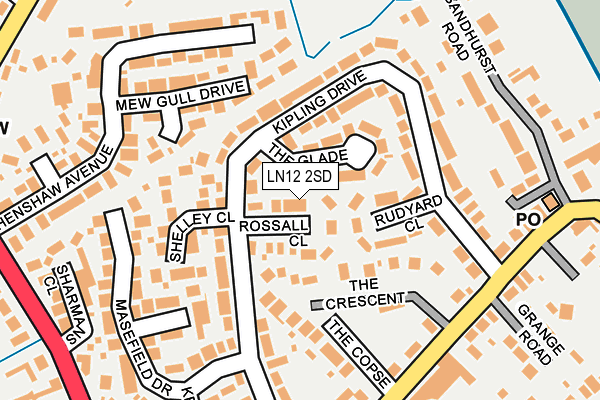 LN12 2SD map - OS OpenMap – Local (Ordnance Survey)