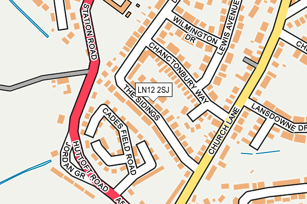 LN12 2SJ map - OS OpenMap – Local (Ordnance Survey)