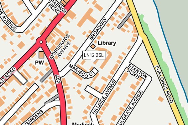 LN12 2SL map - OS OpenMap – Local (Ordnance Survey)