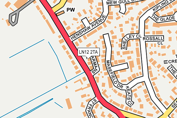 LN12 2TA map - OS OpenMap – Local (Ordnance Survey)