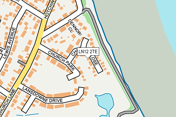 LN12 2TE map - OS OpenMap – Local (Ordnance Survey)