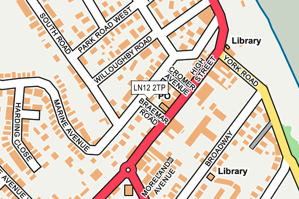 LN12 2TP map - OS OpenMap – Local (Ordnance Survey)