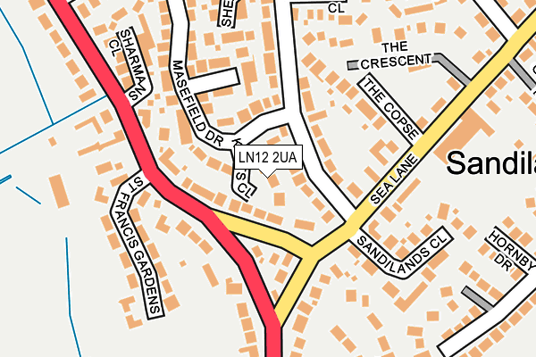 LN12 2UA map - OS OpenMap – Local (Ordnance Survey)