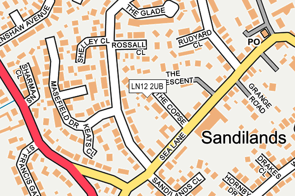LN12 2UB map - OS OpenMap – Local (Ordnance Survey)