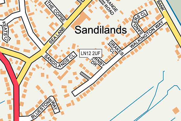 LN12 2UF map - OS OpenMap – Local (Ordnance Survey)