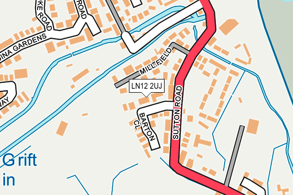 LN12 2UJ map - OS OpenMap – Local (Ordnance Survey)