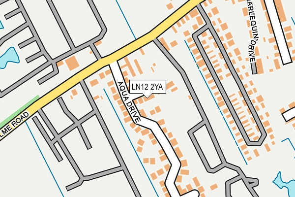 LN12 2YA map - OS OpenMap – Local (Ordnance Survey)