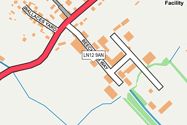 LN12 9AN map - OS OpenMap – Local (Ordnance Survey)