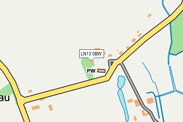 LN13 0BW map - OS OpenMap – Local (Ordnance Survey)