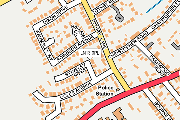 LN13 0PL map - OS OpenMap – Local (Ordnance Survey)