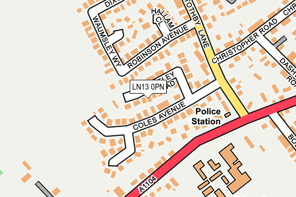 LN13 0PN map - OS OpenMap – Local (Ordnance Survey)